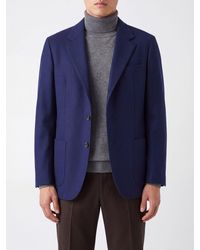 Brunello Cucinelli - Single-Breasted Pure Cashmere Blazer With Patch Pockets - Lyst