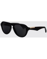Burberry - Aviator Acetate Sunglasses With Rounded Shape And Logo - Lyst