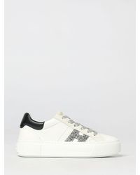 Hogan - Crosswind Glitter Leather Sneakers - Lyst