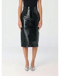 Lanvin - High-Waisted Faux Leather Midi Pencil Skirt - Lyst