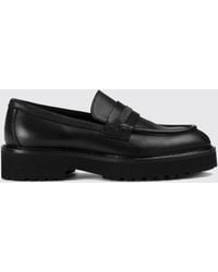 Doucal's - Smooth Leather Penny Loafers With Lug Sole - Lyst