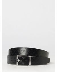 Emporio Armani - Reversible Bovine Leather Belt With Embossed Logo - Lyst