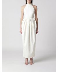 ROTATE BIRGER CHRISTENSEN - Vestido Largo De Crepé - Lyst