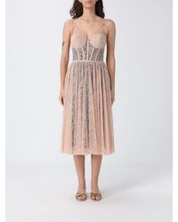 Elisabetta Franchi - Lace Midi Dress - Lyst