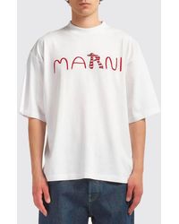 Marni - Cotton T-Shirt With Logo - Lyst