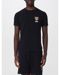 Moschino - Teddy Bear Print Cotton T-Shirt With Logo - Lyst