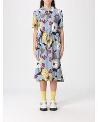 Marni - Floral Print Viscose Chemisier Dress - Lyst