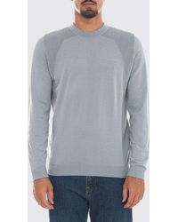 BOSS - Cotton Blend Crew Neck Jumper With Long Sleeves And Ribbed Trims - Lyst