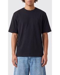 Vision Of Super - Crewneck Cotton T-Shirt With Tone-On-Tone Logo - Lyst
