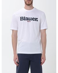Blauer - Cotton T-Shirt With Logo - Lyst