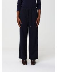 Max Mara - Virgin Wool Trousers With Drawstring - Lyst