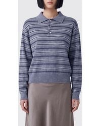 DUNST - Striped Long-Sleeve Knit Polo - Lyst