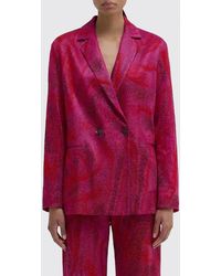 MACCAPANI - Double-Breasted Viscose And Cotton Blazer - Lyst