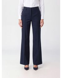 Alberto Biani - Mid-Rise Flared Satin Trousers With Concealed Closure - Lyst