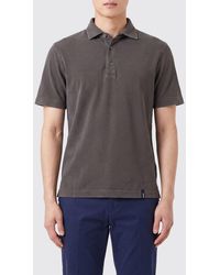 Drumohr - Slim Fit Cotton Polo Shirt With Three-Button Placket - Lyst