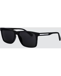 Calvin Klein - Aviator Acetate Sunglasses With Contrast Logo - Lyst