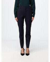 Brunello Cucinelli - Skinny Wool Blend Trousers With Monili Detail - Lyst