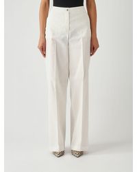 Pinko - Linen Blend Palazzo Trousers - Lyst