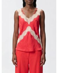 Pinko - Animalier Print Viscose V-Neck Top - Lyst