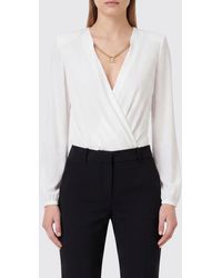 Elisabetta Franchi - Georgette Bodysuit Blouse - Lyst