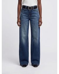 7 For All Mankind - Lotta High-Waisted Wide Leg Trousers - Lyst