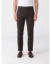Briglia 1949 - Slim Fit Pleated Cotton Tailored Trousers - Lyst