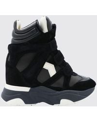 Isabel Marant - Balskee High-Top Leather Wedge Trainers With Velcro - Lyst
