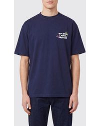 Drole de Monsieur - Slogan Print Cotton T-Shirt With Dropped Shoulders - Lyst