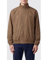 Ferragamo - Reversible Cropped Wool Blend Bomber Jacket With High Neck - Lyst