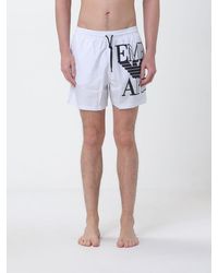 Emporio Armani - Boxer Swimsuit With Logo - Lyst