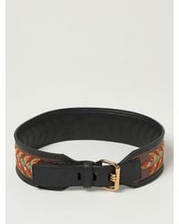 Etro - Belt In Leather And Coated Cotton Canvas - Lyst