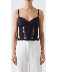 Charo Ruiz - Ibiza Embroidered Cotton Blend Slim Fit Off-The-Shoulder Corset Top - Lyst