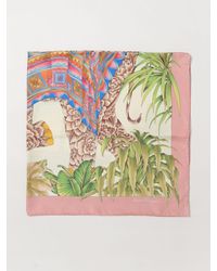 Ferragamo - Double-Sided Silk Scarf With India Print - Lyst