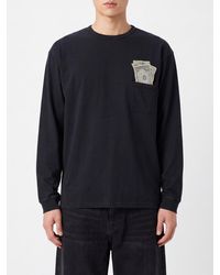 ERL - Long-Sleeved Cotton T-Shirt With Graphic Print And Pocket - Lyst