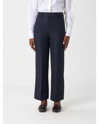 Brunello Cucinelli - Cropped Stretch Cotton Trousers - Lyst