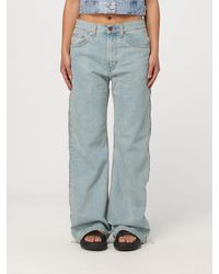 Haikure - Jeans in denim con zip laterale - Lyst