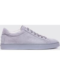 Tod's - Low-Top Suede Calfskin Sneakers With Heel Gommini - Lyst