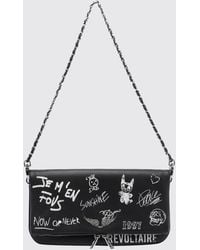 Zadig & Voltaire - Zadig &Amp Voltaire Arty Logo Print Leather Crossbody Bag With Chain - Lyst