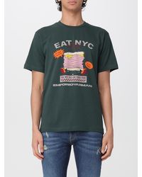 Emporio Armani - Printed Cotton T-Shirt - Lyst