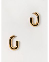 Rabanne - Xl Link Brass Earrings - Lyst