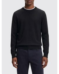 BOSS - Basic Cotton Crew Neck Knit Top - Lyst