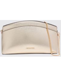 Michael Kors - Clutch Athena De Piel Laminada Con Bandolera De Cadena - Lyst