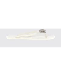 Mach & Mach - Pvc Flip Flops With Rhinestone Hearts - Lyst