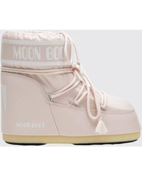 Moon Boot - Icon Low Two-Tone Nylon Snow Boots With Logo - Lyst