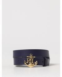 Ralph Lauren - Anchor Buckle Leather Belt - Lyst