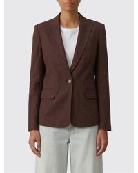 Pinko - Single-Breasted Linen Blend Blazer - Lyst