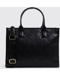 Twinset - Quilted Synthetic Leather Handbag With Tone-On-Tone Lettering Logo - Lyst