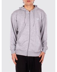 New Balance - Cotton Zip-Up Hoodie - Lyst