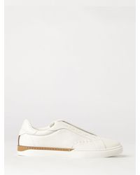 Fendi - City Calfskin Slip-On Sneakers With Jacquard Logo - Lyst