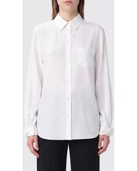 Valentino Garavani - Long-Sleeved Cotton Shirt With French Collar And Patch Pocket - Lyst
